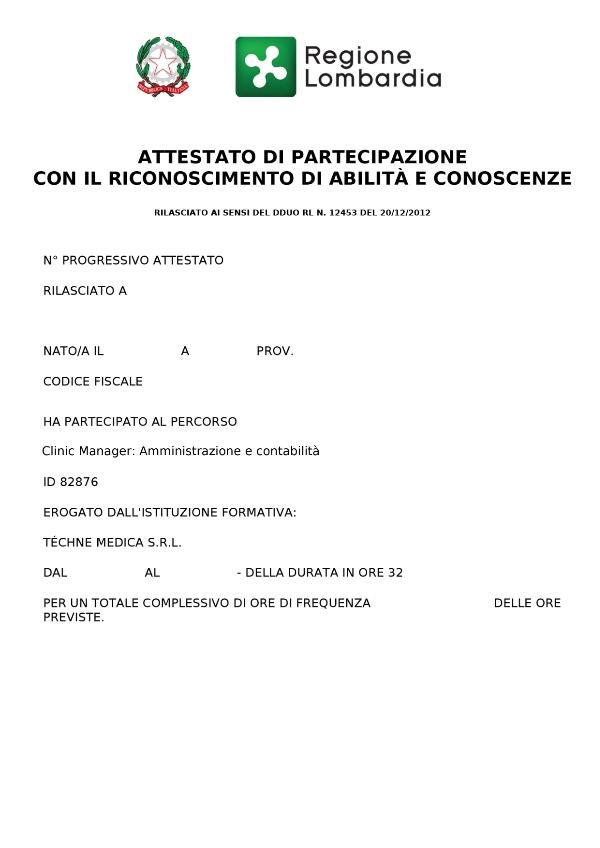 Competenze Riconosciute da Regione Lombardia